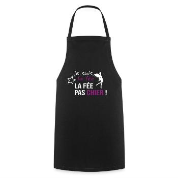 La fée pas chier - Tablier de cuisine - noir - Devant - AI Model Male 185 dark (185cm)