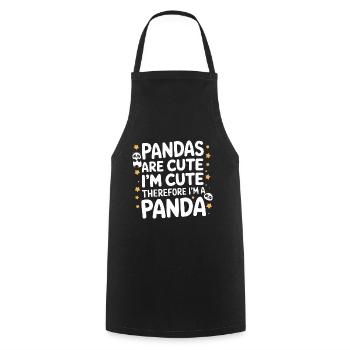 Pandabär Panda Tier Pandas - Kochschürze - Schwarz - Vorne - AI Model Male 185 dark (185cm)