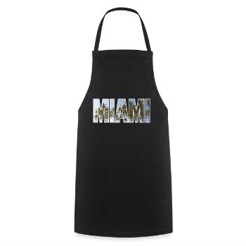 Miami - Kochschürze - Schwarz - Vorne - AI Model Male 185 dark (185cm)
