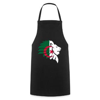 Algerien Flagge Löwe Algeria الجزائر Geschenk - Kochschürze - Schwarz - Vorne - AI Model Male 185 dark (185cm)