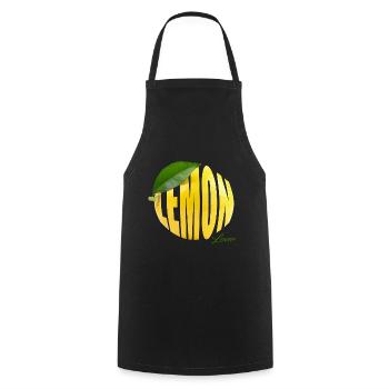Lemon Lover - die Liebe zur sauren Frucht - Kochschürze - Schwarz - Vorne - AI Model Male 185 dark (185cm)