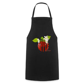 Apple Lover - Die Liebe zur runden Frucht - Kochschürze - Schwarz - Vorne - AI Model Male 185 dark (185cm)