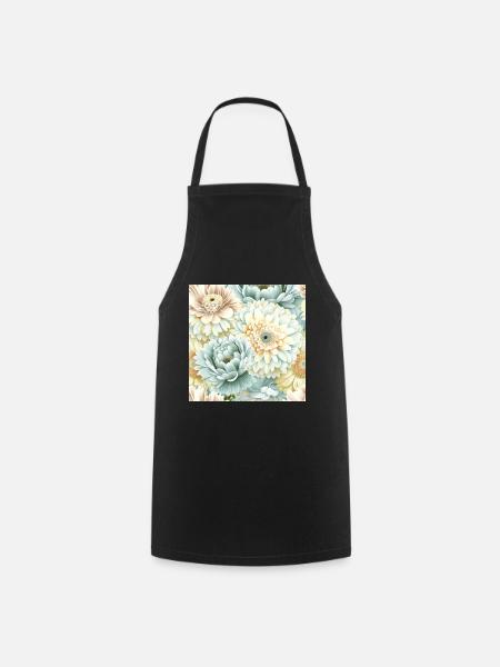 Floral Design 3 - Kochschürze - Schwarz
