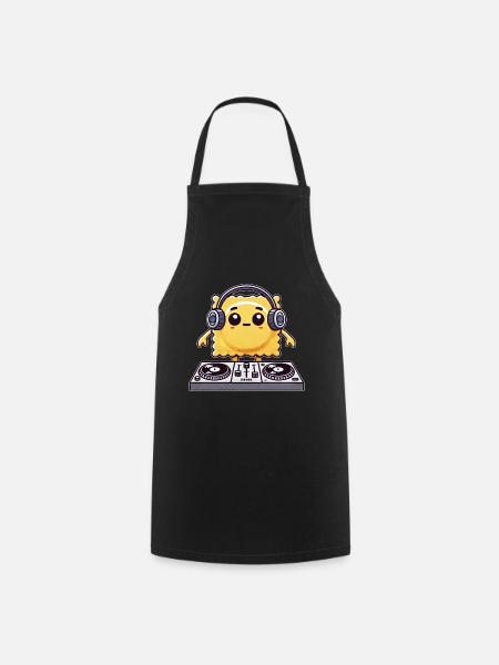 Raviolis DJ Techno Musique Raver Disco Musicien Danse - Tablier de cuisine - noir