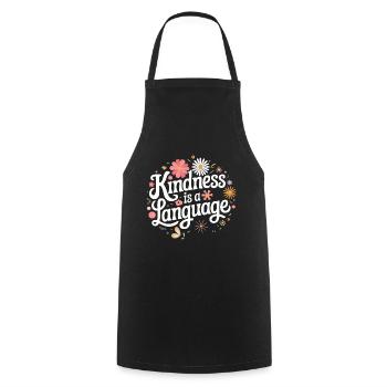 Altruisme Don désintéressé Donner d’école - Tablier de cuisine - noir - Devant - AI Model Male 185 dark (185cm)