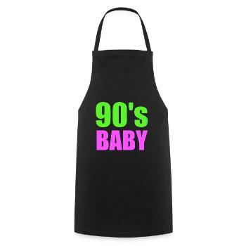 90's baby 90er Jahre 1990 Kindheit Geschenk Musik - Kochschürze - Schwarz - Vorne - AI Model Male 185 dark (185cm)