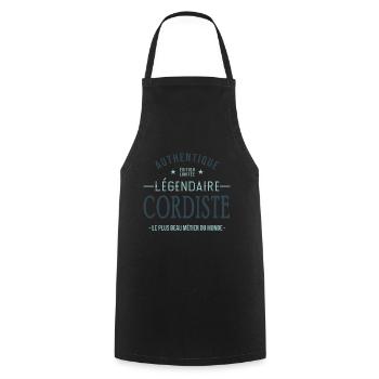 Cordiste légendaire profession métier cordiste - Tablier de cuisine - noir - Devant - AI Model Male 185 dark (185cm)