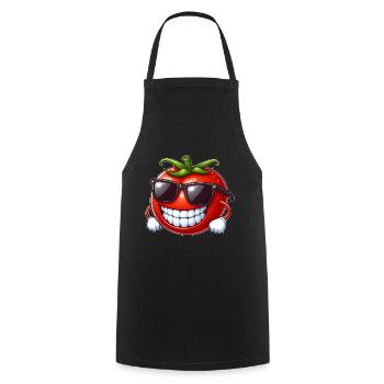 Cool Tomato Sunglasses Red Fruit Funny - Cooking Apron - black - Front - AI Model Male 185 dark (185cm)