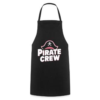 Pirate Pirate Carnaval Halloween - Tablier de cuisine - noir - Devant - AI Model Male 185 dark (185cm)