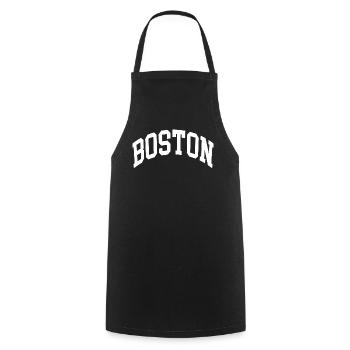 Boston - Cooking Apron - black - Front - AI Model Male 185 dark (185cm)
