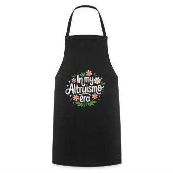Altruisme Don désintéressé Donner d’école - Tablier de cuisine - noir - Devant - AI Model Male 185 dark (185cm)