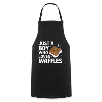 Waffles Breakfast Sweets - Cooking Apron - black - Front - AI Model Male 185 dark (185cm)