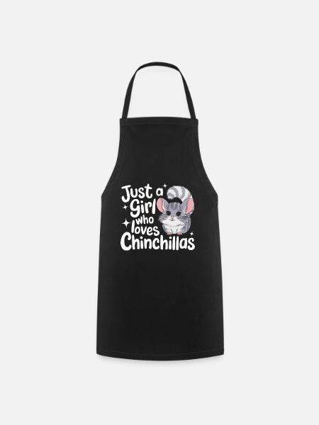 Chinchilla Chinchillas Maus - Kochschürze - Schwarz