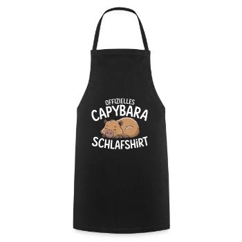 Capybara Capybara Animal rongeur - Tablier de cuisine - noir - Devant - AI Model Male 185 dark (185cm)