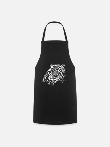 leopard - Cooking Apron - black