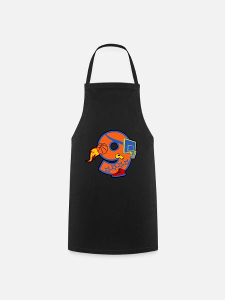 Festa di 9° compleanno di Basket Numero 9 - 9 anni - Grembiule da cucina - nero