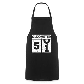 51e anniversaire 51 ans drôle 51e anniversaire - Tablier de cuisine - noir - Devant - AI Model Male 185 dark (185cm)
