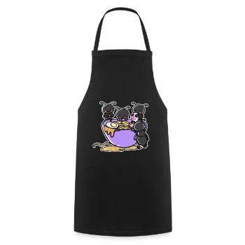 Süße Ameisen essen Ramen Suppe - Kochschürze - Schwarz - Vorne - AI Model Male 185 dark (185cm)