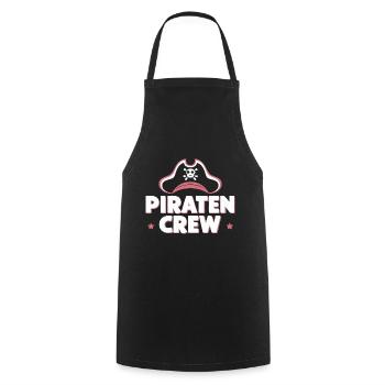 Pirate Carnaval Carnaval Déguisement - Tablier de cuisine - noir - Devant - AI Model Male 185 dark (185cm)