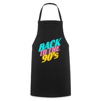 Back to the 90' s - Cooking Apron - black - Front - AI Model Male 185 dark (185cm)