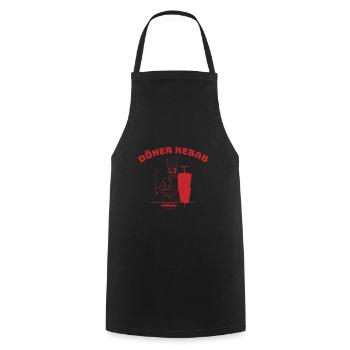 Döner Kebab Tshirt Design für jeden Ehrenmann - Kochschürze - Schwarz - Vorne - AI Model Male 185 dark (185cm)