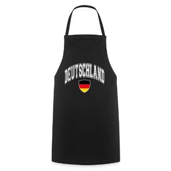 Deutschland Flagge - Kochschürze - Schwarz - Vorne - AI Model Male 185 dark (185cm)