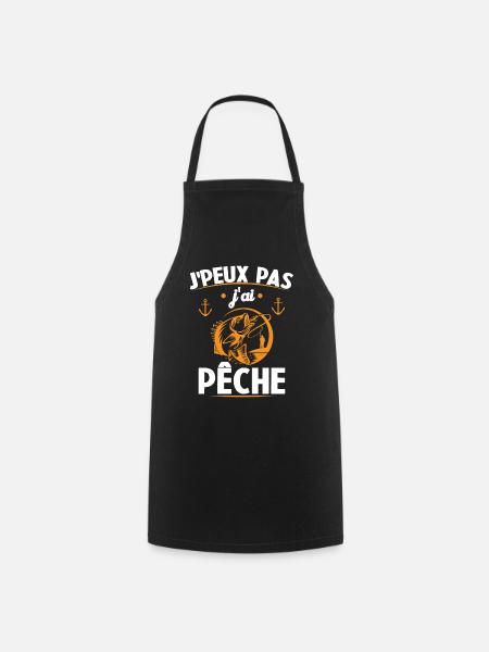 Je Peux Pas J'ai Pêche - Tablier de cuisine - noir
