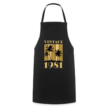 Année de naissance 1981 Année de naissance Date de naissance Millésime - Tablier de cuisine - noir - Devant - AI Model Male 185 dark (185cm)