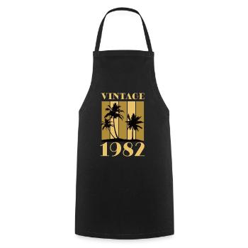 Year of birth 1982 Year of birth Date of birth Vintage - Cooking Apron - black - Front - AI Model Male 185 dark (185cm)