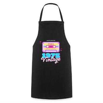 1975 Vintage Year Vintage Gift Idea Retro - Cooking Apron - black - Front - AI Model Male 185 dark (185cm)