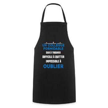 Collègue formidable dur à trouver Cadeau - Tablier de cuisine - noir - Devant - AI Model Male 185 dark (185cm)