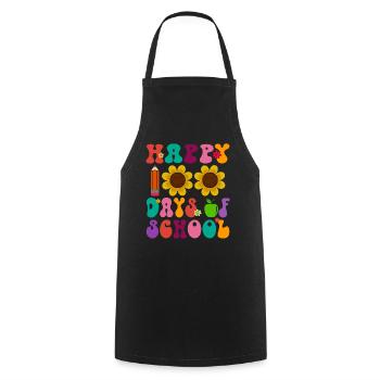 100th School Day - Cooking Apron - black - Front - AI Model Male 185 dark (185cm)