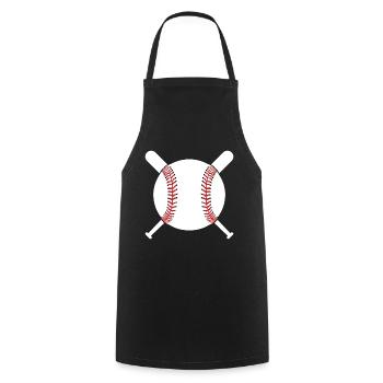 BASEBALL BASEBALLSPIELER - Kochschürze - Schwarz - Vorne - AI Model Male 185 dark (185cm)