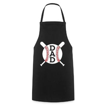 PAPA BASEBALL DAD VATERTAG - Kochschürze - Schwarz - Vorne - AI Model Male 185 dark (185cm)