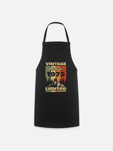 1975 Vintage Original 1975 Geburtstagsgeschenk - Kochschürze - Schwarz
