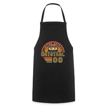 Original 2000 Vintage Anniversaire Humour - Tablier de cuisine - noir - Devant - AI Model Male 185 dark (185cm)
