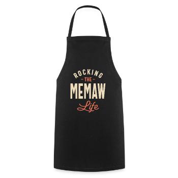 Rocking the Memaw Life - Design pour mamans Grand-mère - Tablier de cuisine - noir - Devant - AI Model Male 185 dark (185cm)