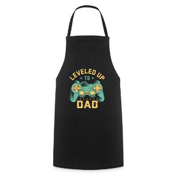Dad Level Unlocked - Level up to Daddy - Cooking Apron - black - Front - AI Model Male 185 dark (185cm)