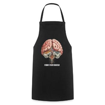 Science of the Human Brain Diagram - Cooking Apron - black - Front - AI Model Male 185 dark (185cm)