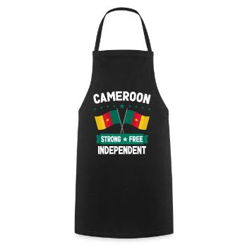 Cameroon - Cooking Apron - black - Front - AI Model Male 185 dark (185cm)