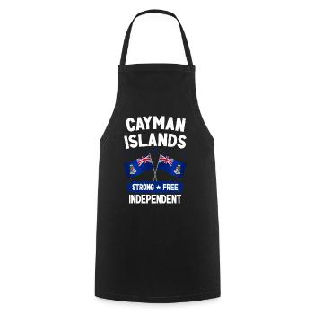 Cayman Islands - Cooking Apron - black - Front - AI Model Male 185 dark (185cm)