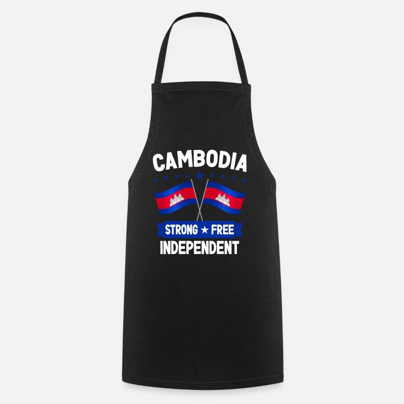 Cambodge - Tablier de cuisine - noir
