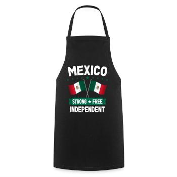 Mexico - Cooking Apron - black - Front - AI Model Male 185 dark (185cm)