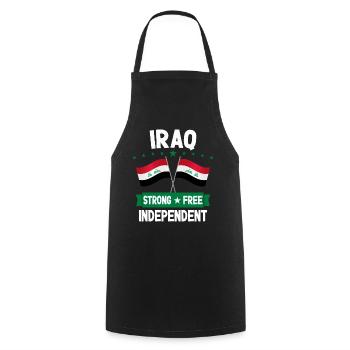 Iraq - Cooking Apron - black - Front - AI Model Male 185 dark (185cm)