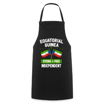 Equatorial Guinea - Cooking Apron - black - Front - AI Model Male 185 dark (185cm)