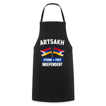 Artsakh - Tablier de cuisine - noir - Devant - AI Model Male 185 dark (185cm)