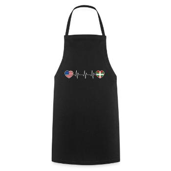 Pays Basque - Tablier de cuisine - noir - Devant - AI Model Male 185 dark (185cm)