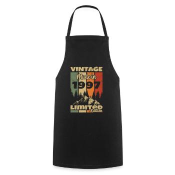 1997 Vintage Born In 1997 Birthday Gift - Cooking Apron - black - Front - AI Model Male 185 dark (185cm)