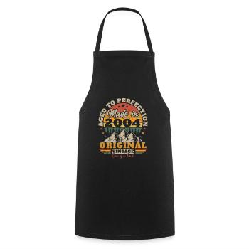 Original 2004 Vintage Anniversaire Humour - Tablier de cuisine - noir - Devant - AI Model Male 185 dark (185cm)
