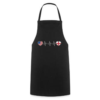 England - Cooking Apron - black - Front - AI Model Male 185 dark (185cm)